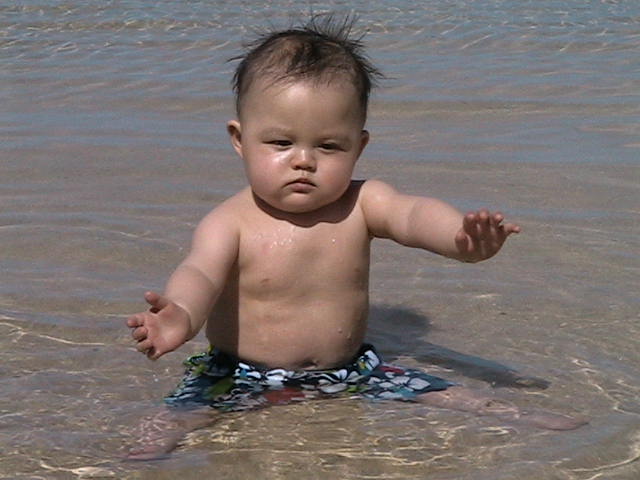 first dip in the ocean